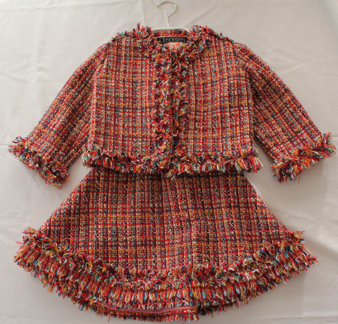 Tweed jacket/skirt (choose size from 90cm to 130cm)