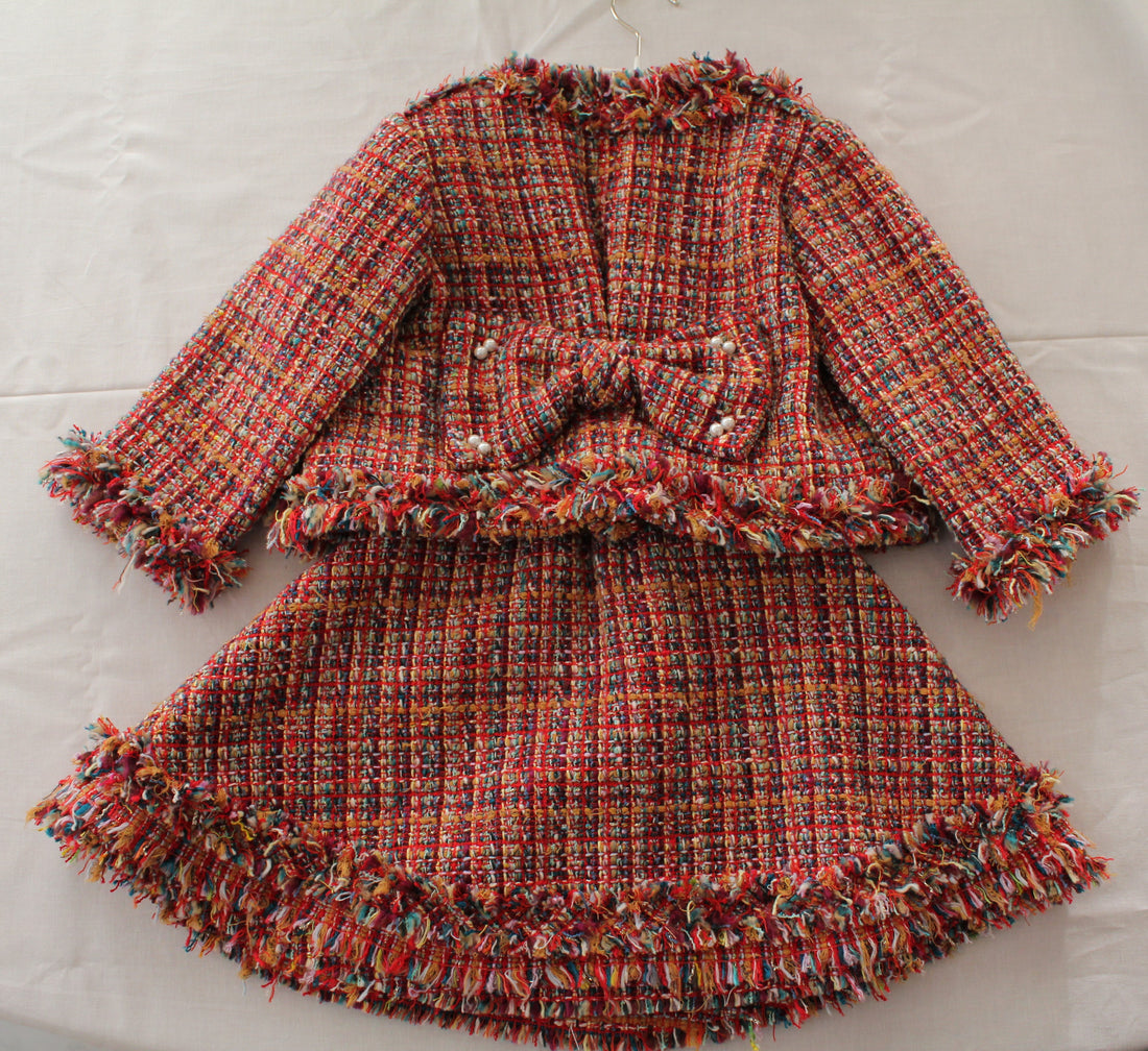 Tweed jacket/skirt (choose size from 90cm to 130cm)